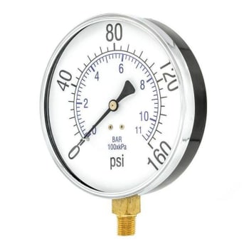 100 Series 4.5 Dial 1/4 Npt Lwr Mnt 160 Psi Pssure Gauge Utility Accessory