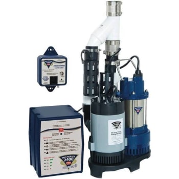 Image for Pro Series Pumps 1/3 Hp Primary And Phcc-2400 Battery Backup Sump Pump System from HD Supply