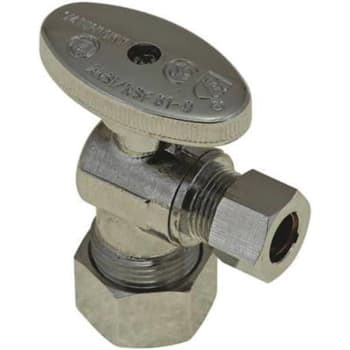 Image for Durapro Quarter Turn Angle Stop 5/8" Compr X 1/4" Compr Ld Free from HD Supply