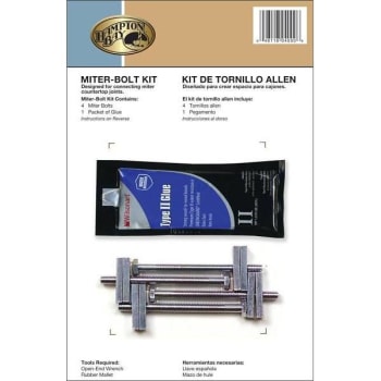 Image for Hampton Bay 3.5" L Stainless Steel Adjustable Countertop Miter Bolt Kit from HD Supply