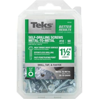 Image for Teks #10 1-1/2" External Hex Flange Hex-Head Self-Drilling Scrws Package Of 90 from HD Supply
