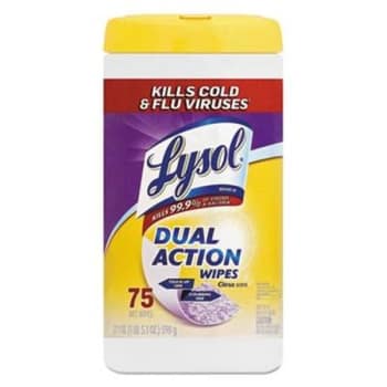 Lysol Dual Action Anti-Bacterial Disinfectant Wipes (75-Canister)