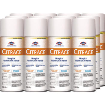 Image for Citrace Hospital Disinfectant And Sanitizer, Citrus, 14 Oz Aerosol Spray, 12/Carton from HD Supply