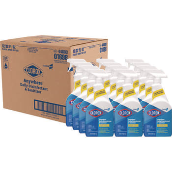Image for Anywhere Daily Disinfectant And Sanitizer, 32 Oz Spray Bottle, 12/Carton from HD Supply