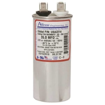 Image for Amrad Engineering Usa2214 - 35 Mfd 370/440 Vac Round Motor Run Capacitor from HD Supply
