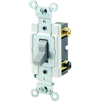 Image for Leviton 20a 120v/277v Tggl Dbl-Pole Ac Quiet Switch Comm Grade Grounding Ivory from HD Supply