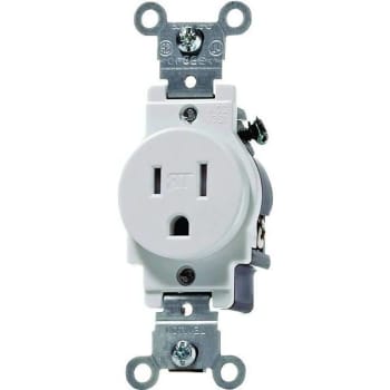 Image for Leviton 15 Amp 125 Volt Nema 5r To 15r Narrow Body Single Receptacle White from HD Supply