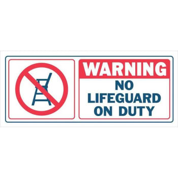 Image for 6" X 14" No Lifeguard On Duty from HD Supply