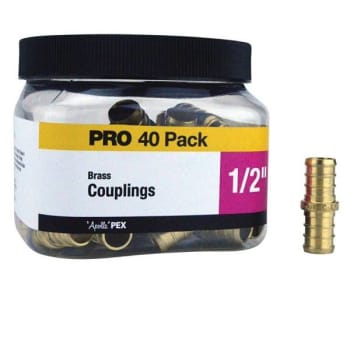Image for Apollo 1/2" Brass Pex-B Coupling Pro Pack Package Of 40 from HD Supply