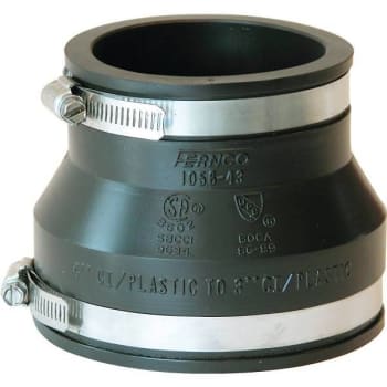 Image for Fernco 4" X 3" Flexible Pvc Clamp Reducer Coupling from HD Supply