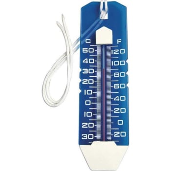 Poolstyle Blue Jumbo Easy Read Pool Thermometer With Cord