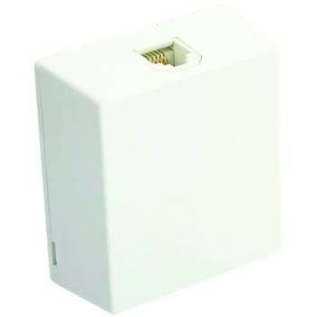 Image for Leviton 6p4c Surface Mount Screw Terminals Telephone Wall Jack White from HD Supply
