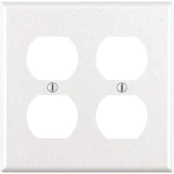 Image for Leviton White 2-Gang Duplex Outlet Wall Plate from HD Supply