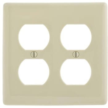 Image for Hubbell 2-Gang Duplex Wall Plate Light Almond from HD Supply