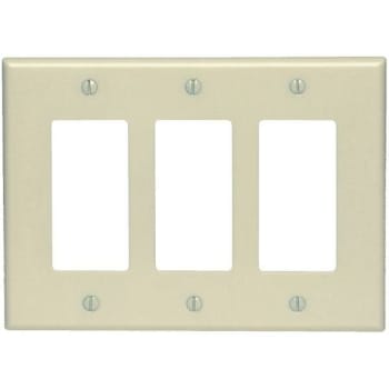 Image for Leviton Ivory 3-Gang Decorator/rocker Wall Plate from HD Supply