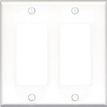 Image for Leviton White 2-Gang Decorator/rocker Wall Plate from HD Supply