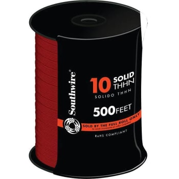 Image for Southwire 500' 10 Red Solid Cu Thhn Wire from HD Supply