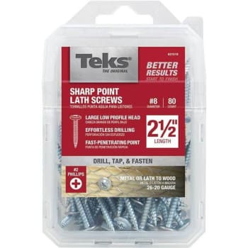 Image for Teks #8-15 X 2-1/2" Philips Pan Hd Sharp Point Lath Screw Package Of 80 from HD Supply