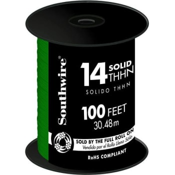 Southwire 100' 14 Green Solid Cu Thhn Wire