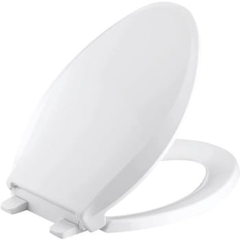 Image for Kohler Cachet Quiet-Close Elngtd Closd Frnt Toilet Seat W/ Grip-Tight Bumpers Wh from HD Supply