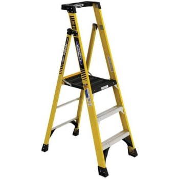 Image for Werner 3' Fiberglass Podium Ladder W/5' Reach & 375 Lbs. Load Capacity from HD Supply
