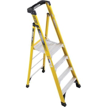 Image for Werner 4' Fiberglass Podium Ladder W/9.5' Reach & 375 Lbs. Load Capacity from HD Supply