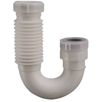 Image for 1-1/2" Plastic 45-Degree Flexible J Bend For Sink Trap Elbow from HD Supply