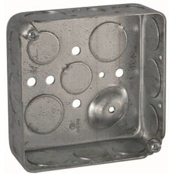 Image for Raco 4 In. Square Box Drawn 1.5 In. Deep With 10-1/2 In. And 6-3/4 In. Ko'S Raised Ground from HD Supply