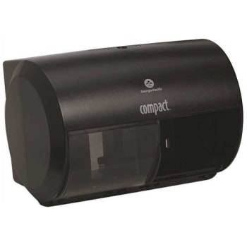 Image for Georgia-Pacific Compact Side-By-Side Double Roll Toilet Paper Dispenser (Black) from HD Supply