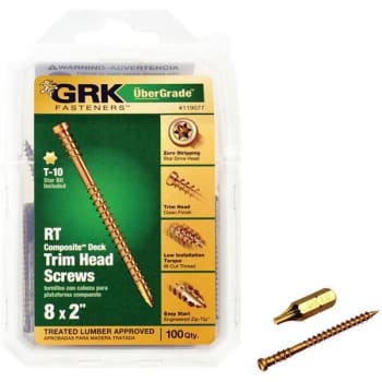 Image for Grk Fasteners #8 X 2 In. Star Drive Composite Trim Head Deck Screw (100-Pack) from HD Supply