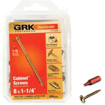 Image for Grk Fasteners #8 X 1-1/4 In. Star Drive Low Profile Washer Head Drive Cabinet Screws (100-Pack) from HD Supply