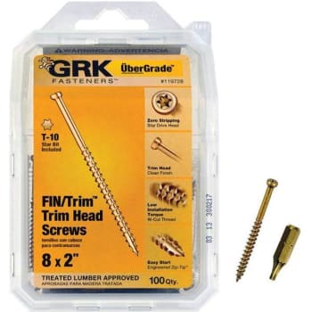 GRK Fasteners #8 x 2 in. Star Drive Trim-Head Finish Screw (100-Pack)