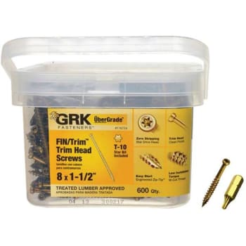 Image for Grk Fasteners #8 X 1-1/2 In. Star Drive Trim Head Wood Deck Screw (600-Pack) from HD Supply