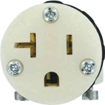 Image for Leviton 20a 125v Hospital-Grade Straight Blade Connector (Black/White) from HD Supply