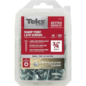 Image for Teks #8 X 3/4 In. Phillips Truss-Head Self-Drilling Screws (200-Pack) from HD Supply