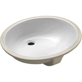 Kohler Caxton White Vitreous China Undermount Bathroom Sink W/ Overflow Drain