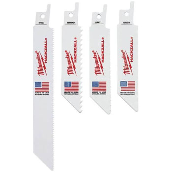 Image for Milwaukee Hackzall Wood/Metal Cutting Bi-Metal Reciprocating Blades Kit W/ Storage Pouch from HD Supply