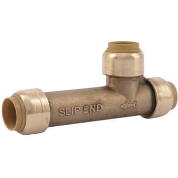 Image for Sharkbite 1/2 in. Push-to-Connect Brass Slip Tee Fitting from HD Supply
