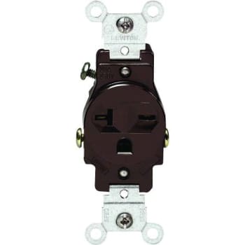 Image for Leviton 20a Commercial-Grade Double-Pole Single Outlet (Brown) from HD Supply