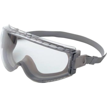 Uvex Stealth Safety Goggles With Clear Tint Uvextreme Lens, Gray And Gray Frame And Neoprene Band
