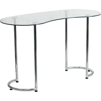 Image for Carnegy Avenue 48 In. Rectangular Clear/chrome Computer Desk With Open Storage from HD Supply