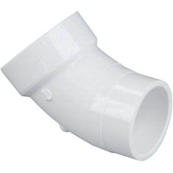 Image for Inc. 4 In. PVC DWV 45 Deg. Spigot X Hub Street Elbow Fitting from HD Supply