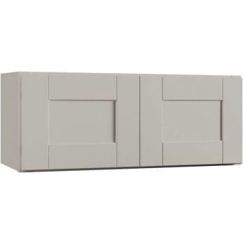 Image for Hampton Bay 30 In. W X 12 In. D X 12 In. H Dove Gray Wall Bridge Kitchen Cabinet from HD Supply