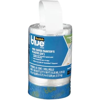 Image for Scotch Blue 2 Ft. X 90 Ft. Clear Pre-Taped Painter's Plastic Sheet (6-Pack) from HD Supply