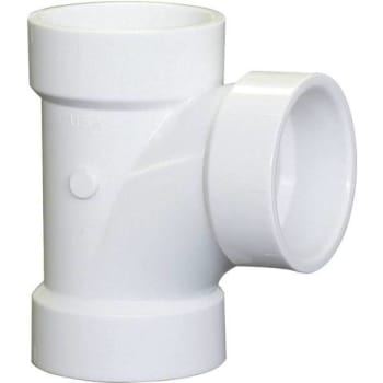 Image for Inc. 4 In. PVC DWV All Hub Sanitary Tee Fitting from HD Supply