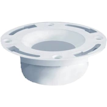 IPS Water-Tite Flush-Tite PVC Closet Flange W/ Knockout Fits Over 4 In. Schedule 40 DWV Pipe