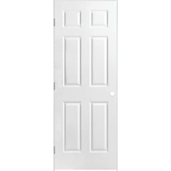 Image for Masonite 24 in. x 80 in. 6 Panel Right-Handed Solid Core Textured Primed Composite Single Prehung Interior Door from HD Supply