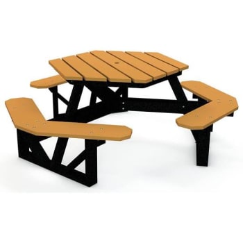 Image for Hex 6 Ft. Cedar Recycled Plastic Picnic Table from HD Supply