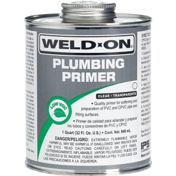 IPS Weld-On  1 Qt. Plumbing PVC And Cpvc Primer Clear Low VOC Fast Acting