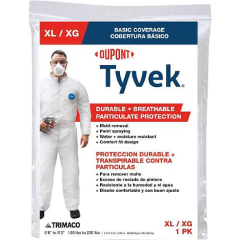 Image for Trimaco Dupont Tyvek XL No Elastic Disposable Coverall from HD Supply